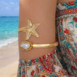 Vòng Bắp Tay Nữ Sao Biển - Quà Tặng Vibe Ocean Charm, Có Sẵn, Phong Cách Hàn Quốc, Thời Trang Sang Trọng 8