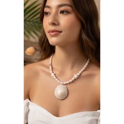 Vòng Cổ Dây Chuyền Ngọc Trai Nhân Tạo Mặt Ốc Sò - Quà Tặng Vibe Ocean Charm, Thanh Lịch, Phong Cách Hàn Quốc 6