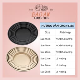 Khay nướng bánh Pizza chống dính, khay nướng nồi chiên không dầu NCKD 2