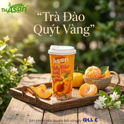 Combo 6 Ly Trà Trái Cây ASARI Có 6 Vị Kèm Thạch Dừa Thanh Mát Giải Nhiệt 9