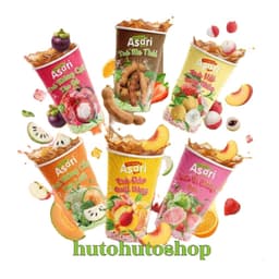 Combo 6 Ly Trà Trái Cây ASARI Có 6 Vị Kèm Thạch Dừa Thanh Mát Giải Nhiệt 1