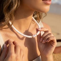 Vòng Cổ Dây Chuyền Hạt Đất Sét Unisex - Quà Tặng Vibe Ocean Charm, Thời Trang, Phong Cách Hàn Quốc, Thanh Lịch 2