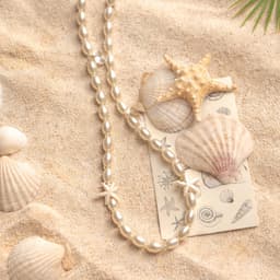 Vòng Cổ Ngọc Trai Nhân Tạo Sao Biển - Quà Tặng Vibe Ocean Charm, Có Sẵn Giao Nhanh, Phong Cách Hàn Quốc 5