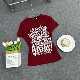 Áo Thun Nữ Cổ Tròn In Chữ Big Size 45-85kg Tay Ngắn Ôm Body Thun Tăm Mềm Mịn Co Giãn LIMO MS543 7