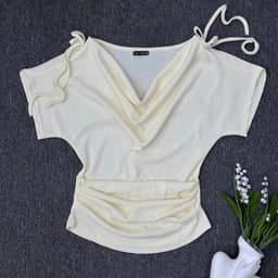 [Có Bigsize 45-85kg] Áo Thun Nữ Cổ Đổ Rút Dây Vai Thun Tăm Co Giãn Ôm Body Tôn Dáng LIMO MS573 6