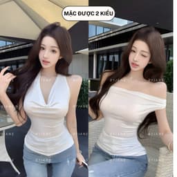 (MỞ BÁN) Áo Thun Nữ Ôm Body Cổ Yếm Hở Lưng Co Giãn 4 Chiều Mềm Mịn Tôn Dáng Quyến Rũ Dễ Phối Đồ BYJANE-125 4