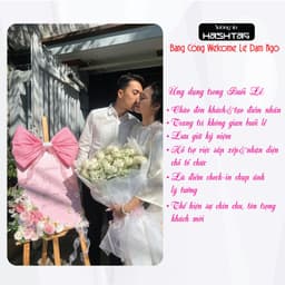 [Bảng Cổng Lễ Dạm Ngõ] Bảng Welcome Lễ Dạm Ngõ,  In Tên Theo Yêu Cầu Trang Trí Buổi Lễ 5