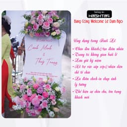 [Bảng Cổng Lễ Dạm Ngõ] Bảng Welcome Lễ Dạm Ngõ,  In Tên Theo Yêu Cầu Trang Trí Buổi Lễ 6