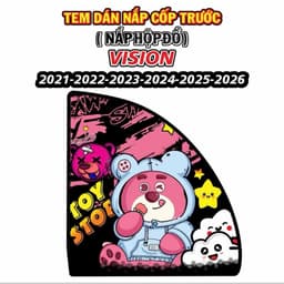 Tem dán Nắp hộp đồ Vision+ Vario 2022 -2026, Decal PVC3 lớp Kháng Nước màu 1