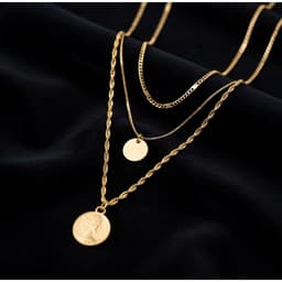 Set 3 Vòng Cổ Hợp Kim Vàng Gold Phong Cách Retro Âu Mỹ - Quà Tặng Vibe Ocean Charm, Có Sẵn, Tinh Tế Nhẹ Nhàng 6