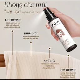 Xịt Thơm Vải TOPGIA Premium Khử Mùi Quần Áo, Chăn Ga, Sofa – Lưu Hương Nước Hoa Dài Lâu, Thơm Mát Mỗi Ngày 7