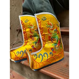 Hia tế lễ. hia mũ dâng hương. hia giầy nam tào bắc đẩu hàng thêu 3D cao cấp 4