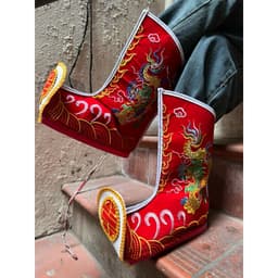 Hia tế lễ. hia mũ dâng hương. hia giầy nam tào bắc đẩu hàng thêu 3D cao cấp 9