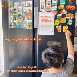 Nam châm lá dẻo A4 có decal keo dán, Làm Đồ Handmade, Học Liệu Cho Bé 6