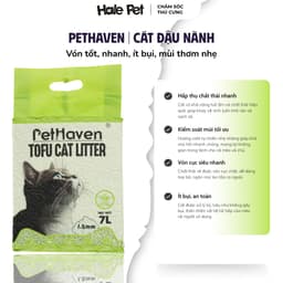 Cát vệ sinh cho mèo PETHAVEN 7L ~ 2.5Kg - 100% Đậu nành, vón tốt, khử mùi, ít bụi, phân huỷ sinh học 2