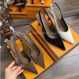 𝙔𝙐𝙇𝙄𝙉𝘼 - Giày cao gót 5P mũi nhọn chất nhung mịn mềm lì nhẹ hàng cao cấp hot- TA18 2