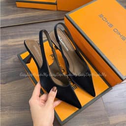 𝙔𝙐𝙇𝙄𝙉𝘼 - Giày cao gót 5P mũi nhọn chất nhung mịn mềm lì nhẹ hàng cao cấp hot- TA18 6