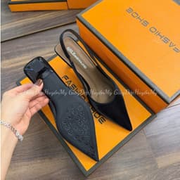 𝙔𝙐𝙇𝙄𝙉𝘼 - Giày cao gót 5P mũi nhọn chất nhung mịn mềm lì nhẹ hàng cao cấp hot- TA18 3