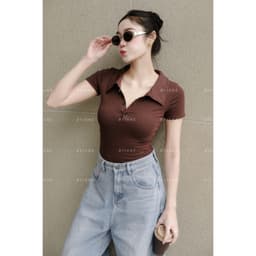 [MÀU MỚI] Áo Polo Phối Cúc Ôm Body Co Dãn 4 Chiều BYJANE-382 5