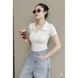 [MÀU MỚI] Áo Polo Phối Cúc Ôm Body Co Dãn 4 Chiều BYJANE-382 8