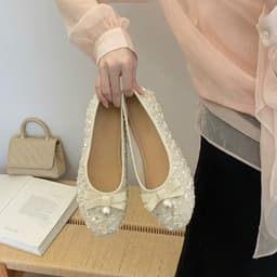 Giày búp bê nữ đính Ngọc phối KIM SA hottrend 7