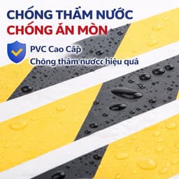 Băng Keo Cảnh Báo Vàng Đen 33M – Dán Sàn, Phân Khu Nhà Xưởng, Keo Siêu Dính, Chống Mài Mòn 7