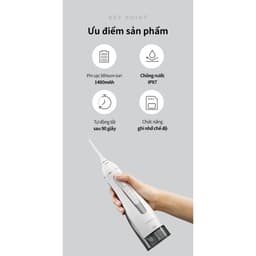Máy tăm nước LocknLock Jumbo oral irrigator 300ml 3 loại đầu tăm 4 chế độ sử dụng đến 20 ngày ENR166GRY xám - JoyMall 7