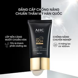 [ HÀNG CTY] Kem chống nắng AHC phổ rộng căng mướt da chuẩn Hàn Masters Aqua Rich Sun Cream 4