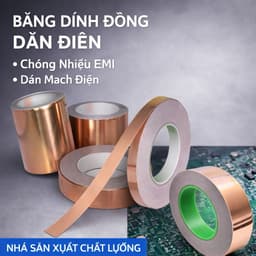 Băng Dính Đồng Dẫn Điện  – Copper Tape Tản Nhiệt, Chống Nhiễu EMI, Dán Main Điện Tử từ  1cm - 5cm 2