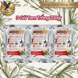 Combo Cám Chào Mào Thiên Điểu Ca - Tem Trắng & Tem Vàng - Gói 200gr 1
