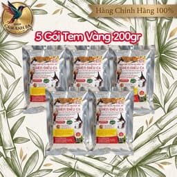 Combo Cám Chào Mào Thiên Điểu Ca - Tem Trắng & Tem Vàng - Gói 200gr 6