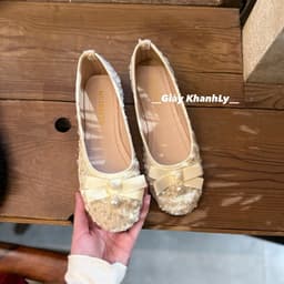 Giày búp bê nữ đính Ngọc phối KIM SA hottrend 2