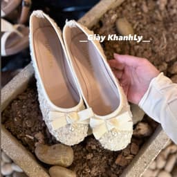 Giày búp bê nữ đính Ngọc phối KIM SA hottrend 5