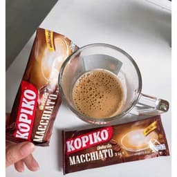 Cà Phê Hòa Tan Kopiko Macchiato 3in1 - Vị Đậm Đà, Béo Ngậy, Thơm Ngon Chuẩn Gu Espresso 3