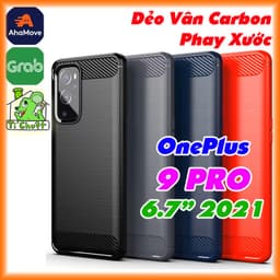 Ốp Lưng OnePlus 9 PRO 6.7" 2021 Vân 3D Carbon Phay Xước Chống Sốc 1