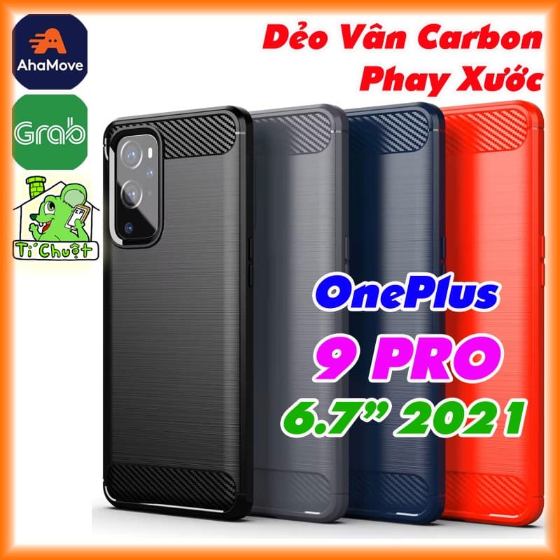 Ốp Lưng OnePlus 9 PRO 6.7" 2021 Vân 3D Carbon Phay Xước Chống Sốc