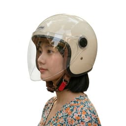 Mũ bảo hiêm trùm đầu kính chống lóa Nón bảo hiểm 3/4 nam nữ hàng chính hãng ANFAGO HELMETS 818 kính dài che cả mặt 6
