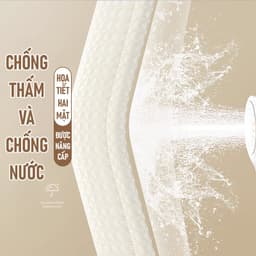 Rèm nhà tắm dày dặn chống nước chống nấm mốc | Họa tiết vân waffle cao cấp - Không cần đục lỗ 5