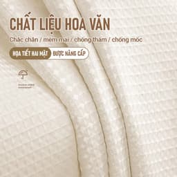 Rèm nhà tắm dày dặn chống nước chống nấm mốc | Họa tiết vân waffle cao cấp - Không cần đục lỗ 7