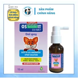 Vitamin D3 K2 Mk7 Dạng Xịt Cho Bé Ostelivit D3+MK7 Hỗ Trợ Tăng Chiều Cao, Kích Thích Mọc Răng (Chính Hãng) 1
