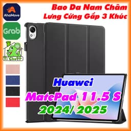 Bao Da MTB Huawei MatePad 11.5 S 2024/2025 Gấp 3 Khúc Lưng Cứng Có Nam Châm 1
