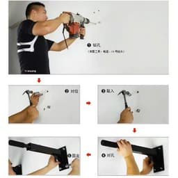 Xà  Gắn Tường Đa Năng P90X Kèm Ốc Vít Nở Có Móc Treo Ròng Rọc 4