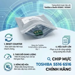 Chip Reset Toshiba 5516AC 6516AC 7516AC 4 Màu Nhận Mực Ngay Bền Đẹp Linh Kiện Máy Photo 2