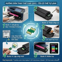 Chip Reset Toshiba 5516AC 6516AC 7516AC 4 Màu Nhận Mực Ngay Bền Đẹp Linh Kiện Máy Photo 4