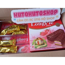 Combo 2 Hộp Bánh Longpie Hải Hà 288g - Thơm Ngon Với Kem Sô Cô La Vị Dâu - Sản Xuất Tại Việt Nam - 4