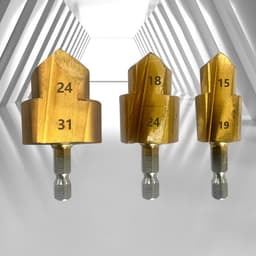 Bộ 3 mũi khoan khoét ống nhựa PPR chuyên sửa ống nhựa bị hỏng khoan nong ống nhựa chuôi lục giác phi 20-25-32mm 2