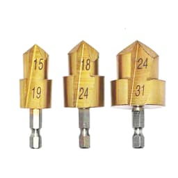 Bộ 3 mũi khoan khoét ống nhựa PPR chuyên sửa ống nhựa bị hỏng khoan nong ống nhựa chuôi lục giác phi 20-25-32mm 6