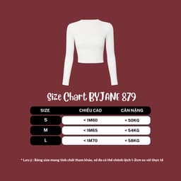 [MÀU MỚI] Áo Thun Nữ crotop Dài Tay Ôm Body Chất Thun Mịn Co Dãn 4 Chiều BYJANE - 879 3