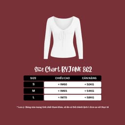 [MÀU MỚI] Áo Thun Nữ Cổ V Thắt Nơ Dài Tay Ôm Body Chất Thun Mịn Co Dãn 4 Chiều BYJANE - 862 3