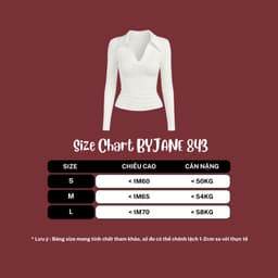 [ MÀU MỚI ] Áo Thun Ôm Body Dài Tay Polo Cổ Sơ Mi Chất Thun Mịn  Co Giãn 4 Chiều BYJANE - 843 3